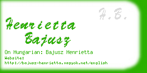 henrietta bajusz business card